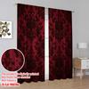 Flat Printing Scene Curtain Black Red Durable Polyester Fabric Without Electricity All Season Party Holiday Set Of 2 Made Washable
