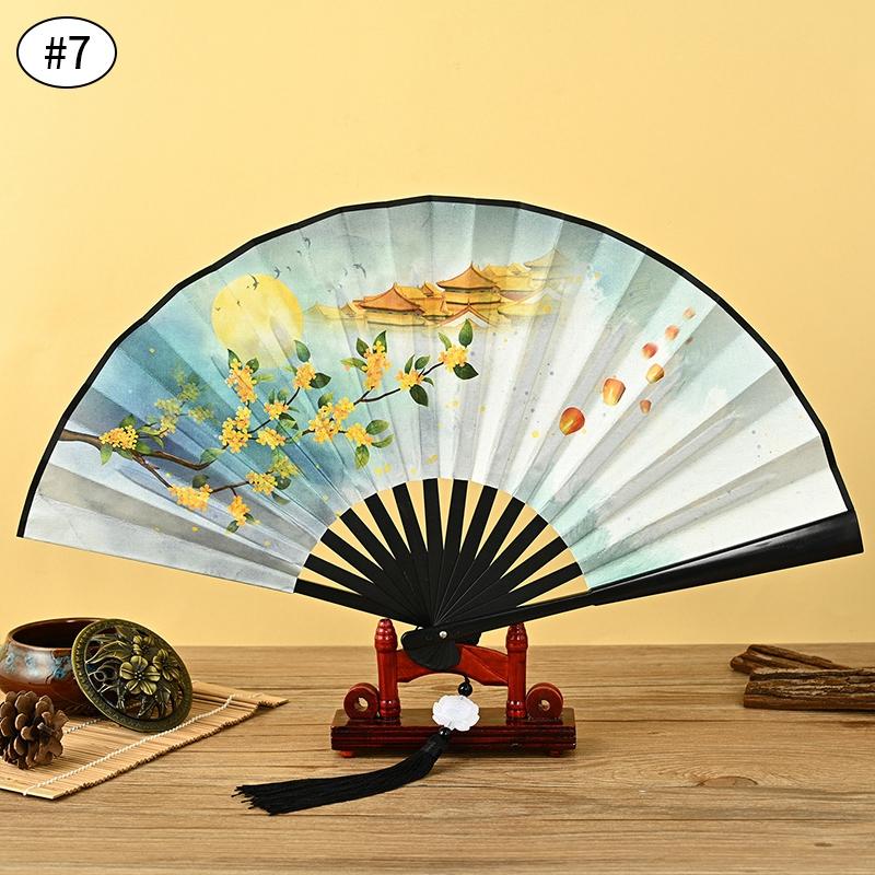 Chinese Style Folding Fans Bamboo Handheld Fans Vintage Hand Holding Fans For Wedding Party Gifts Dancing Props Wall Decoration