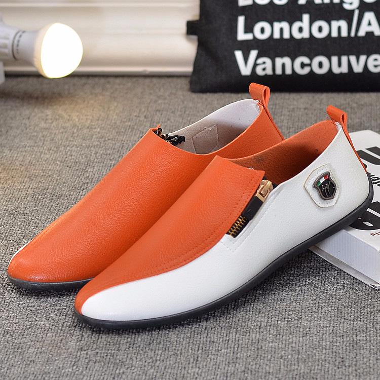 Herren Casual Stitching Pu Schuhe Frühling Herren Low Help Soft Soles Flache Schuhe