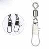 50pcs Stainless Steel Fishhook Lure Connector Steel Fish Interlock Snap Fishing Swivel  Fishing