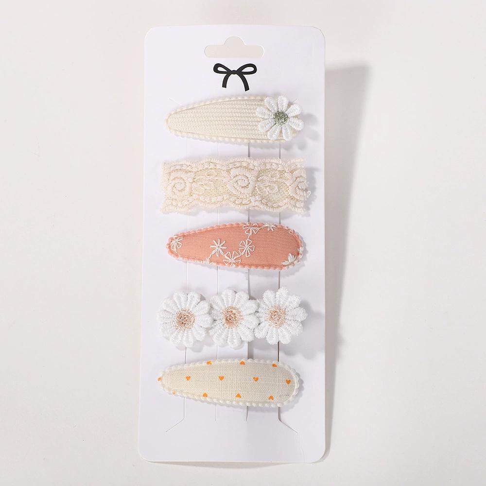 4PCS Cute Flower Baby Hair Clip Fabric Set Four Seasons Versatile Children's Hair Accessories Hair Clip Set