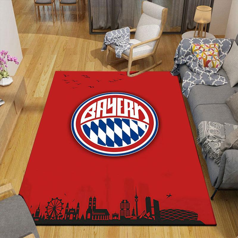 FCB Flanell Bedruckter Teppich, Heimsofa-Dekoration für Wohnzimmer & Schlafzimmer, Rutschfeste Spiel-Flanell-Bodenmatte für Spielzimmer