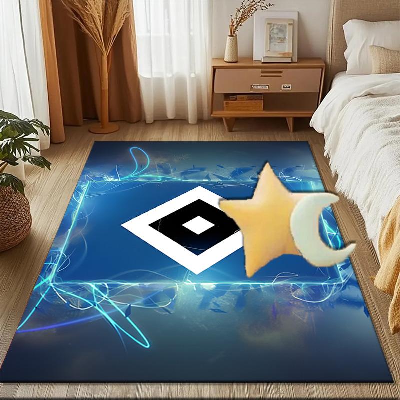 Hambur-ger Of Victory Symbol Rug for Living Room, Game Rooms, Office, Bedroom, Office Floor Mat Playful Design, fan gifts Christmas decor