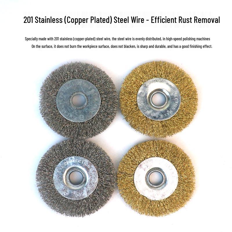 4-Inch Stainless Steel Wire Wheel for Angle Grinders - Rust Removal & Polishing