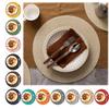 Neues 1 Stück Runde Geflochtene Tischsets 38CM Tischmatten, Waschbar Nicht Leicht Verrutschbar für Esstische Tischmatten Tischsets für Tisch