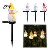 Waterproof Solar Powered Yard Ornaments 2Pcs Snowman Garden Lights, Christmas Pathway Decorative Figures for LED Lamps with Stakes Lawn Patio