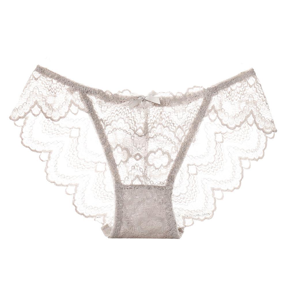 Sexy Ladies Lace Transparent Panties Low-Rise Lingerie Female Hollow Out Underpants Comfortable Short See Through Briefs