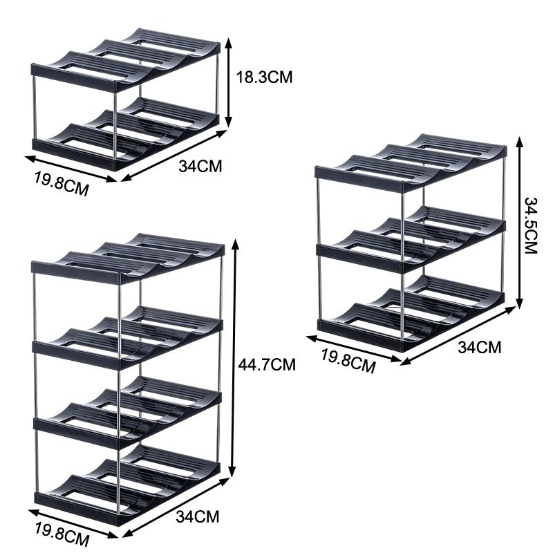 Stackable Water Bottle Organizer Holder For Clear Wine Rack Cup Bottle Holder For Cabinet Home Countertop Fridge Pantry Shelf