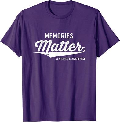 Wear Purple Alzheimers Awareness Gifts Memories Unisex Tshirt