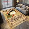 Luffy Poster One Piece Carpet Printing Floor Mats Gift Office Chair Cushion Art