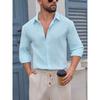 Men's Plaid Long Sleeve Shirt Breathable Cotton Slim Fit Casual Shirt Jacket.