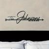 Custom Metal Sign Wall Art Decor Personalized Name Plate for Home Living Room Entrance