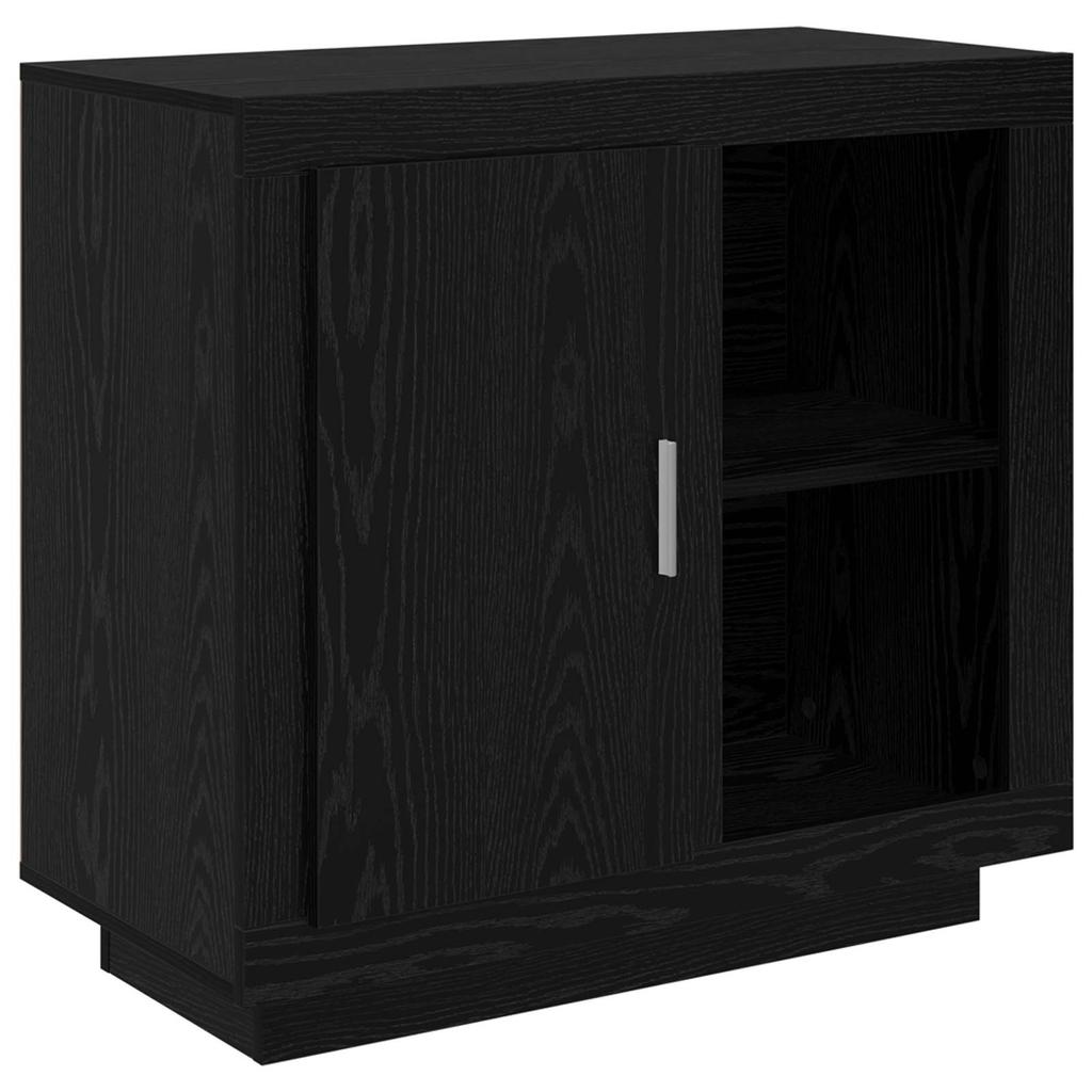 Sideboard in Black Oak Look 80 x 40 x 75 cm Engineered Wood