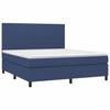 VidaXL Lit à sommier tapissier avec matelas Bleu 180x200 cm Tissu - Modèle 3141639