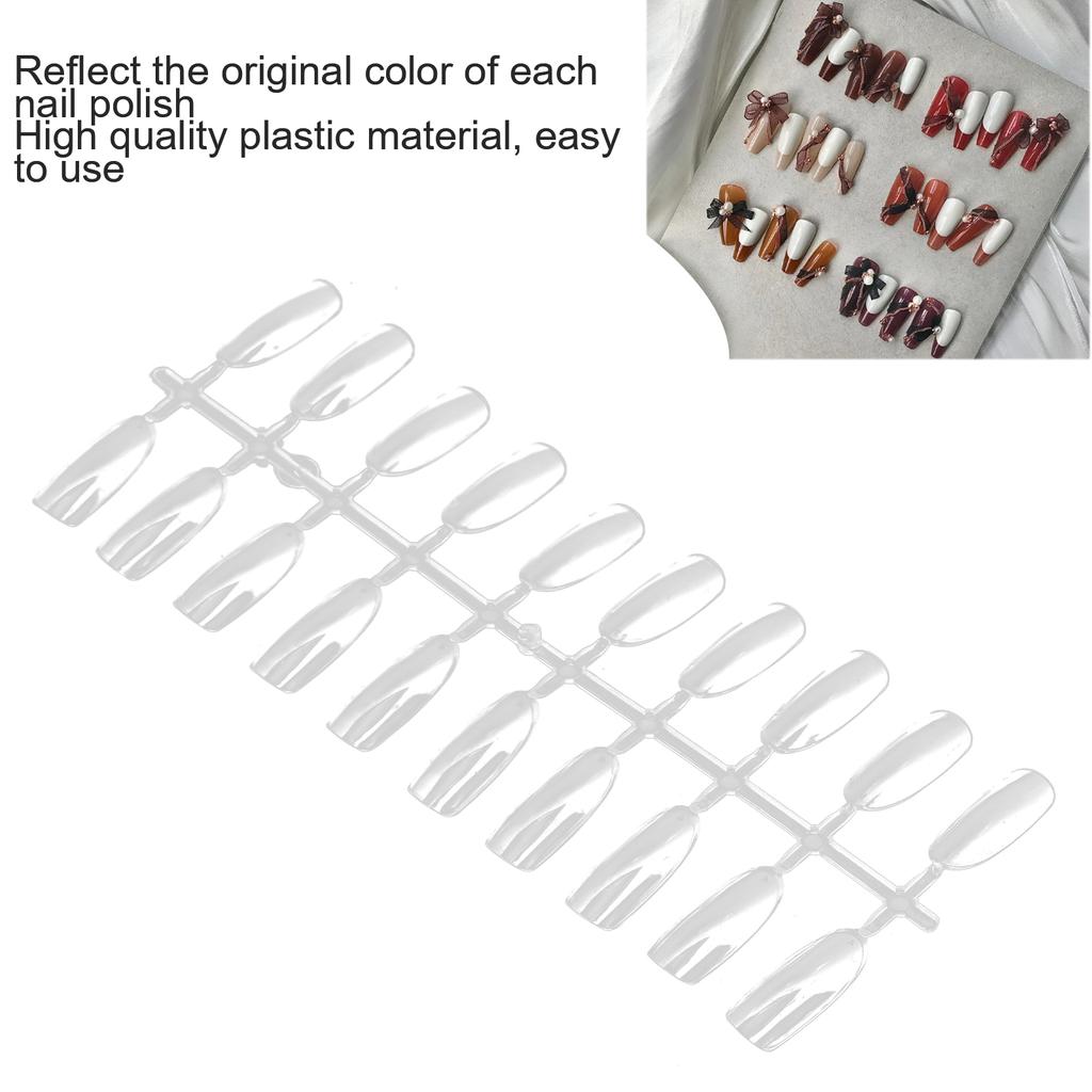 200pcs False Nail Tips Transparent Nail Art Color Style Display Tips Nail Art Supplies