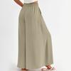 Women High Waisted Wide Leg Pants Summer Casual Flowy Palazzo Pants Beach Trousers With Pocket