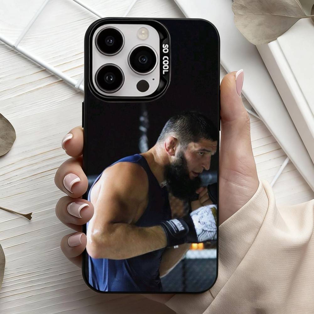 K-Khamzat C-Chimaev-v Phone Case For iPhone17,16,15,14,13,12,11 Plus,Pro Max Candy Silver Plated Inside Cover