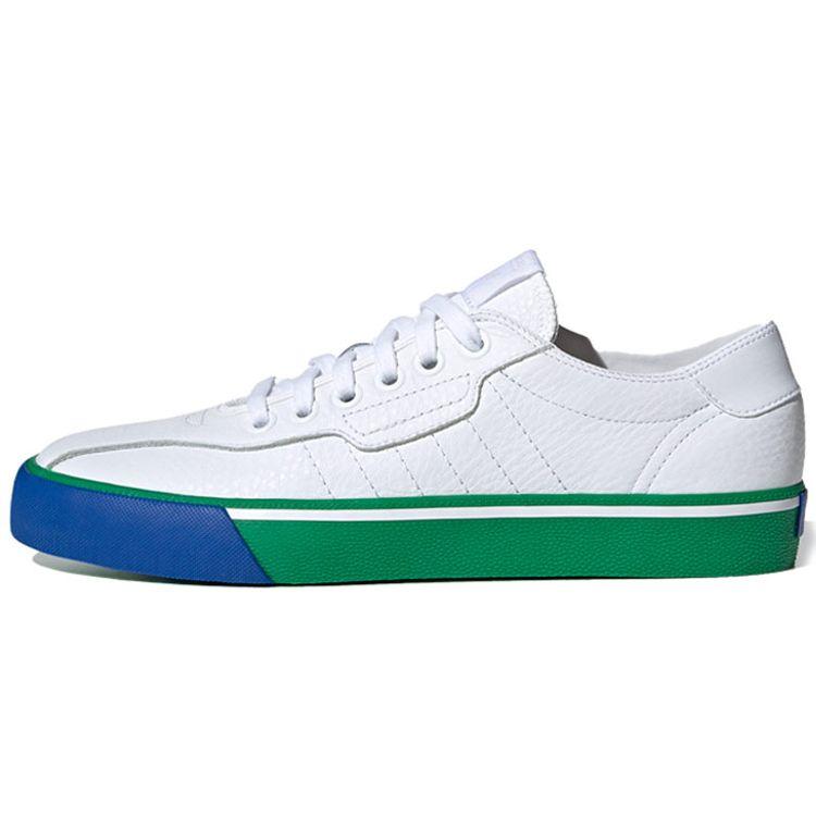 

Adidas Originals Love Set Super Synthetic Leather Non-Slip Low-Top Skate Shoes Unisex Sneakers White Green Blue FV9723 36