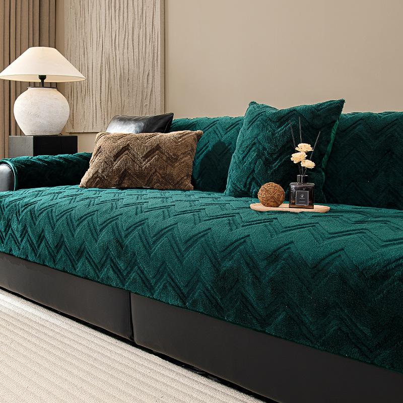 

Autumn And Winter Simple Modern Plush Sofa Cushion Cover New Leather Sofa Seat Cushion Cover Cloth Towel Full Cover Blanket 70*70cm