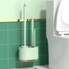 Wall-Mounted 3-in-1 Drainable Toilet Brush Set for Bathroom Corner Cleaning