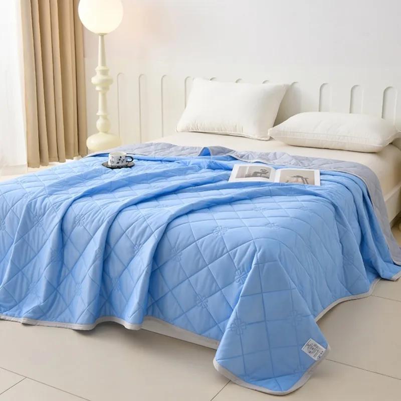 Popular Ice Cream Cool Silk Solid Color Summer Quilt Cool And Comfortable Summer Single Summer Quilt Feel Comfortable