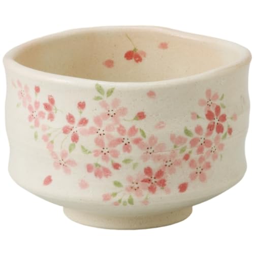 

Ale-net Matcha Bowl, Matcha Rice Bowl, Diameter 4.5 x H 3.1 inches (11.5 x 8 cm), Cherry Blossom Crest Rice Bowl, Pottery, Mino Ware, Made in Japan