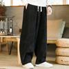 Oversized Pants Tradition Casual Autumn Wide-leg Trousers Harajuku Corduroy Streetwear Straight Pants Male Elastic Waist Loose