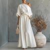 Elegant Summer Top And Pants Set With Polyester Fabric For Womens Casual Office Wear
