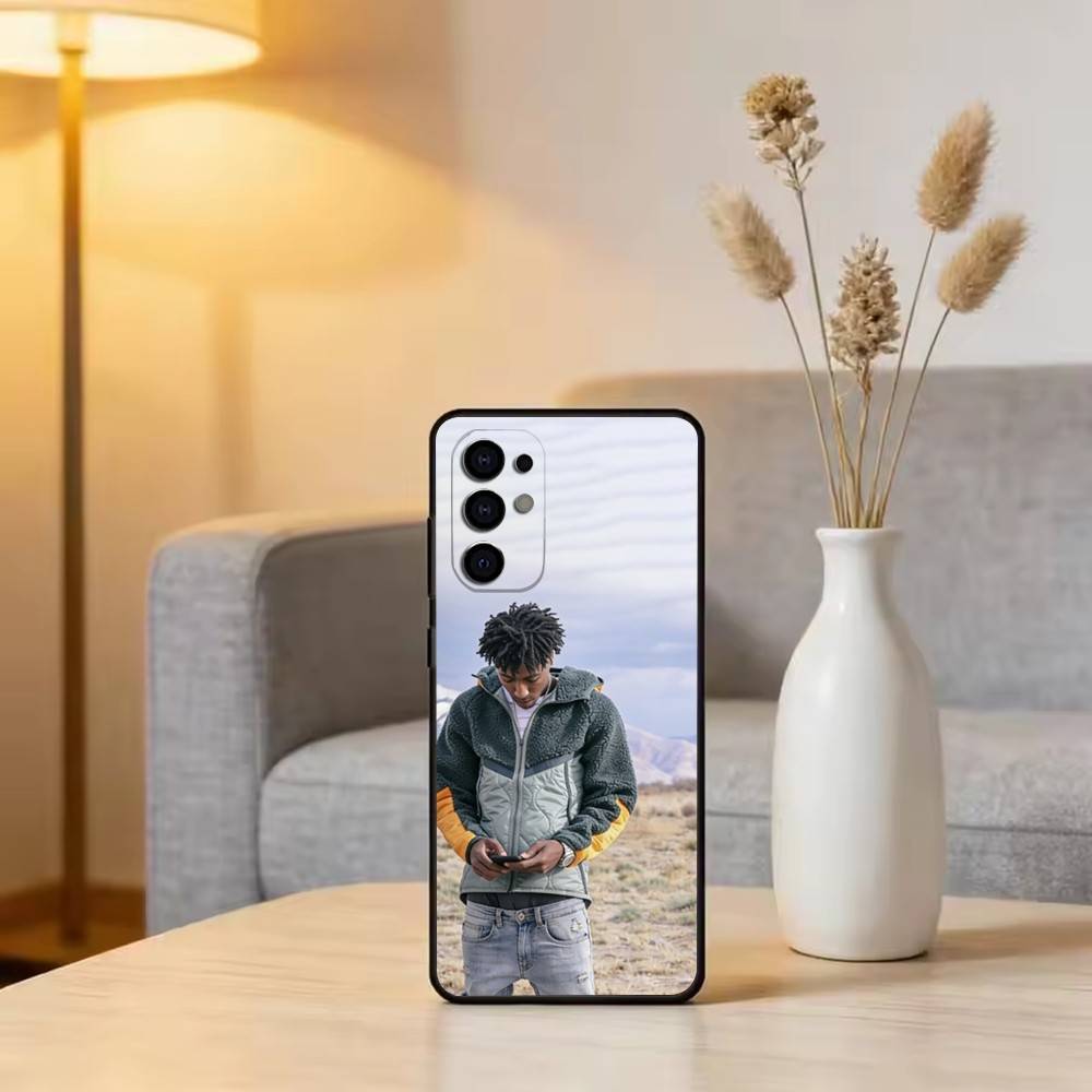 Schwarze, weiche Silikon-Handyhülle mit dem amerikanischen Rapper YB für Samsung S25, S24, S21, S22, S23, S30, Ultra, S20, Plus, Fe, Lite