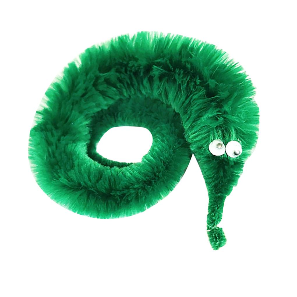 

Игрушка-обманка Детский плюшевый червяк с 3D глазами Реквизит для вечеринки Предмет для выступления Детская игрушка темно-зеленого