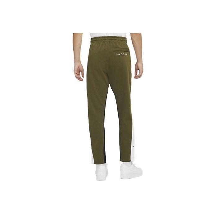 Nike Sportswear Swoosh Color-Block Knit Joggers Men Bottoms Military-Green DD5988-326