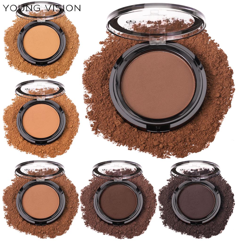 YOUNG VISION Matte Bronzer 5-in-1 Makeup Palette, Contour Powder Long-Lasting Oil Control, 6 Shades Waterproof & Sweat-Proof