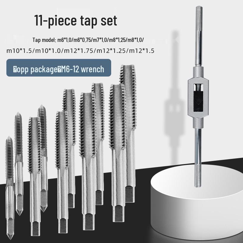 Manual Tap and Die Set: Tapping Drill Bits & Wrench Kit M3-M30