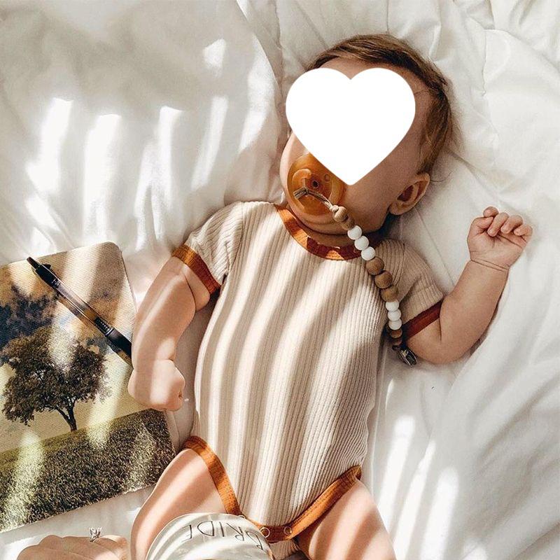 Retro-Style Infant Girl Triangle Romper - Lightweight and Trendy Color Block Design for Spring/Summer