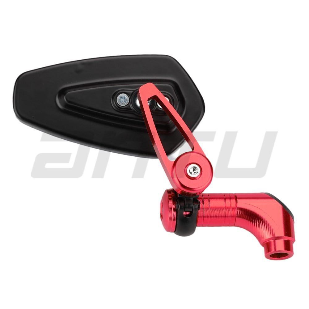 Мотоцикл модифицированный алюминиевый сплав CNC отражатель, складное зеркало заднего вида из алюминиевого сплава, скутер, универсальное для электромобилей красный