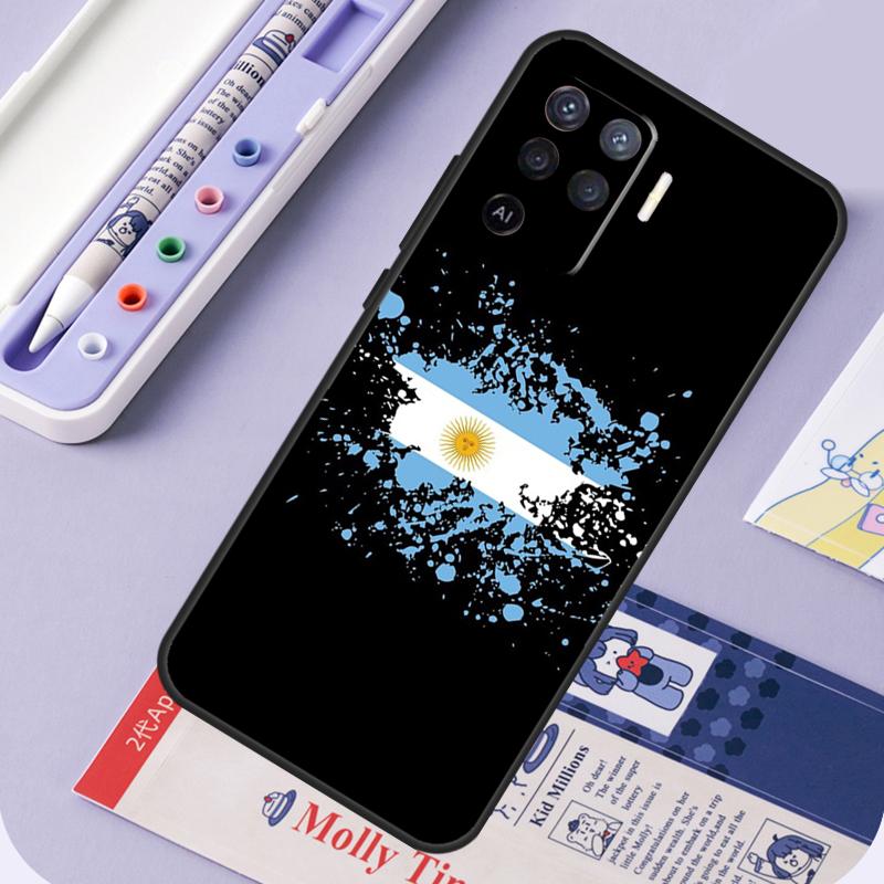Argentina Flag For Oppo A60 A80 A40 A94 A74 A54 A15 A18 A38 A58 A78 A98 A16 A76 A96 A57 A17 A77 A5 Pro Case