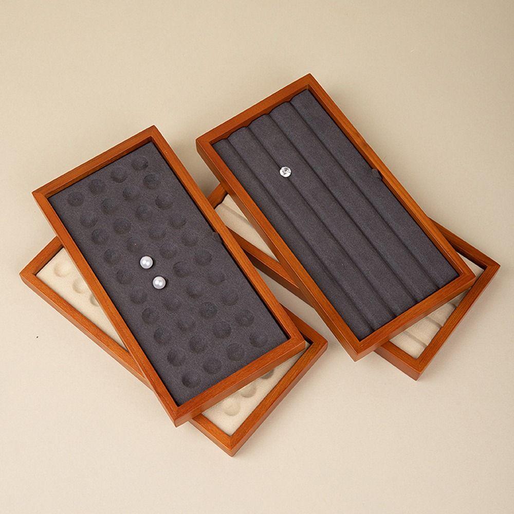 Microfiber Valet Flat Jewelry Tray Stackable Jewelry Display Props Jewelry Organizer  Strings