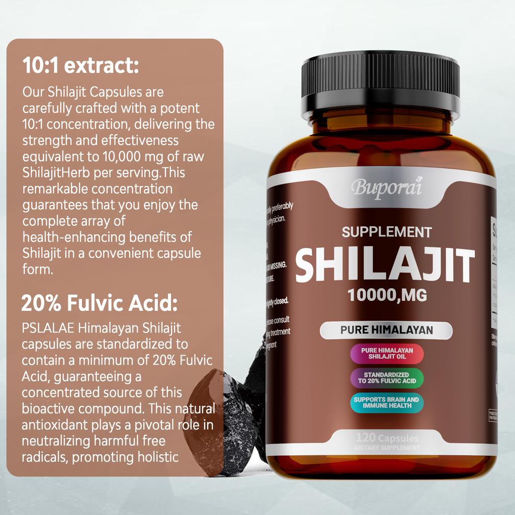 Buporai Shiraizhi Dietary Soft Capsules, Himalayan Natural Ingredients, Daily Brain Nutrition Supplement