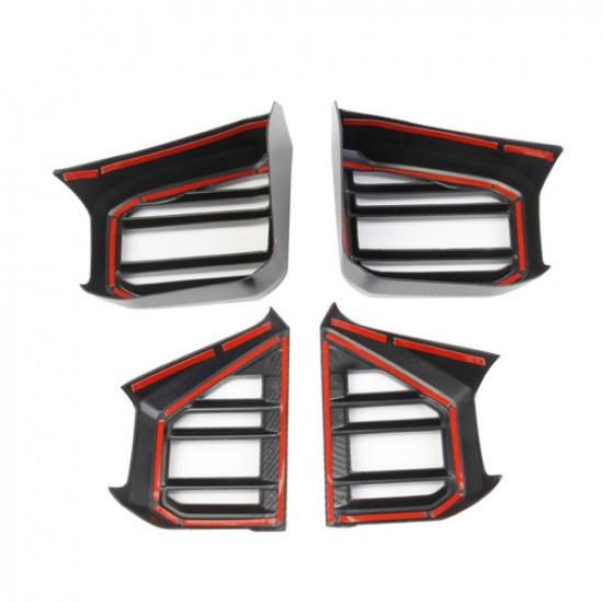 Carbon Fiber Style Dashboard Side Air Vent Outlet Cover Trim For Toyota Tundra