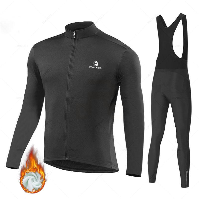 New Winter Thermal Fleece Cycling Jersey Set Sports Team Bike Suit Mountian Bicycle Clothing Ropa Ciclismo Invierno Hombre