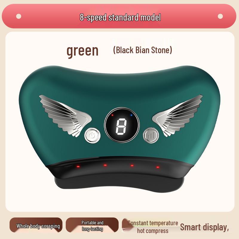 Smart Electric Gua Sha Tool: Bianstone Facial and Body Scraping for Beauty and Face Lifting with Heat Therapy.