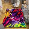 Gengar Flannel Pattern Square Carpet,Area Rug,Carpet Rug for Living Room Bedroom Sofa Playroom Decor,Non-slip Floor Mat