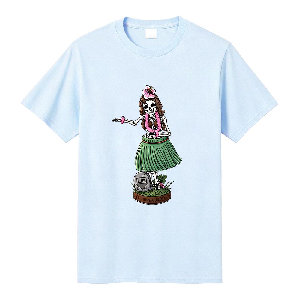 Hula Girl Graphic T-shirt The Neighborhood Band NBHD Tshirts Short Sleeve Cotton Summer Unisex Streetwear Women Tee