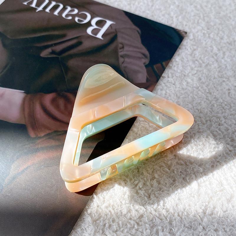 High-quality Acetate Triangle Hair Clutch Clip In Blue Pink For Stylish Updos And Ponytails