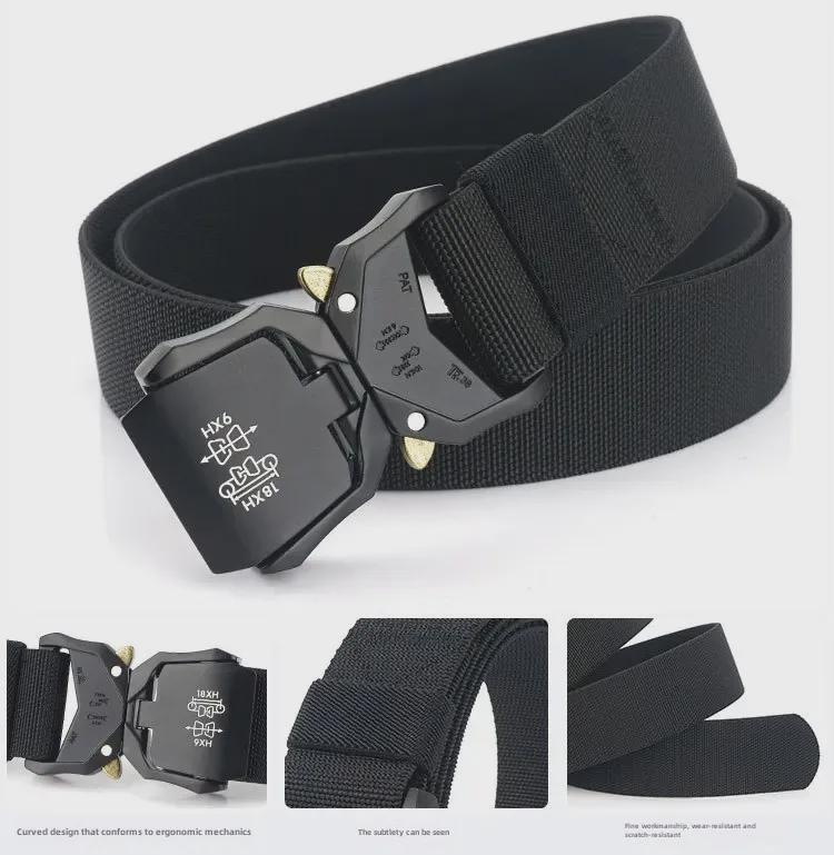 Men's Tactical Quick Release Aluminum Alloy Belt for Outdoor Sports & Military Enthusiasts