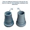 16/19Mm Crutch Ferrules End Safety Soft Replacement Rubber Tip Cane Walking Stick Crutches Mobility Aid