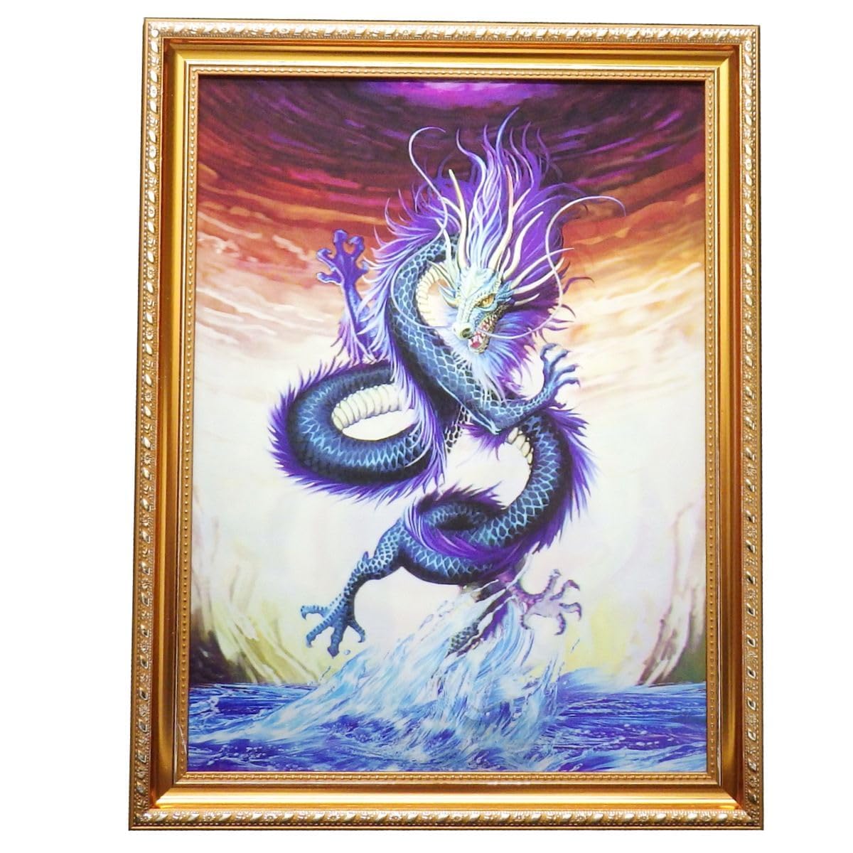 3D Картина с рамкой  Счастливый Фэншуй Дракон  Дракон Картина Удача Фэншуй 3D Картина с рамкой Фэншуй Товары Удача Предмет Удачи Фэншуй Интерьер
