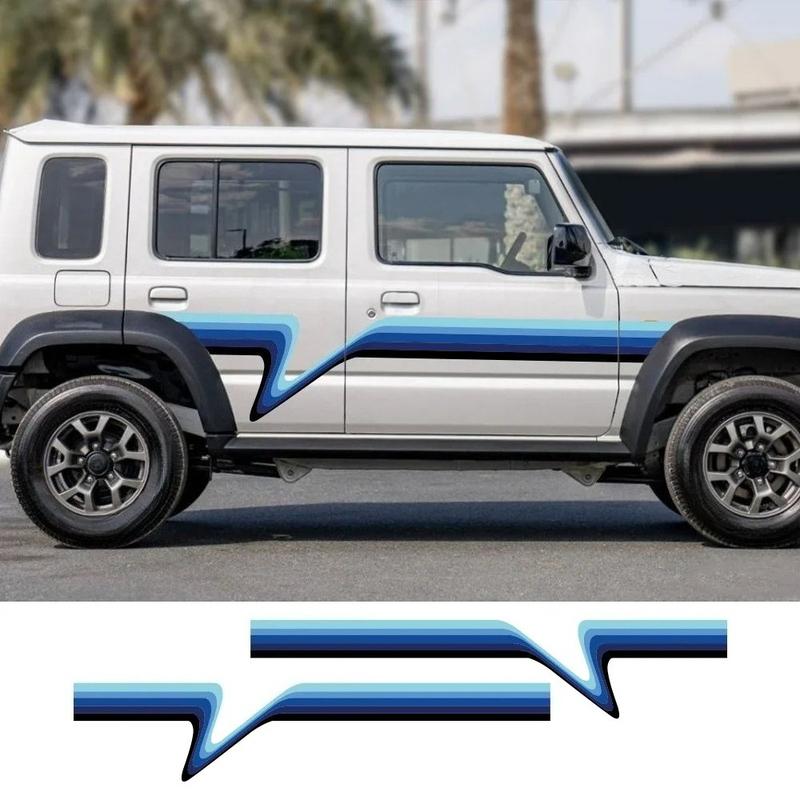 Car Door Side Striped Stickers Vinyl Decals For SUZUKI JIMNY 2 Door and 4 Door Self-adhesive Auto Body Decoration Accessories