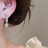 Silver Needle Zirconia Heart-Shaped Geometric Stud Earrings - Elegant and Fashionable Jewelry for Women