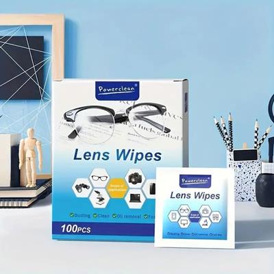 100Pcs/Box Disposable Glasses Anti Fog Wipe Cleaning Lens Wipes Glasses Cleaner Wet Wipe Phone Screen Anit-fog